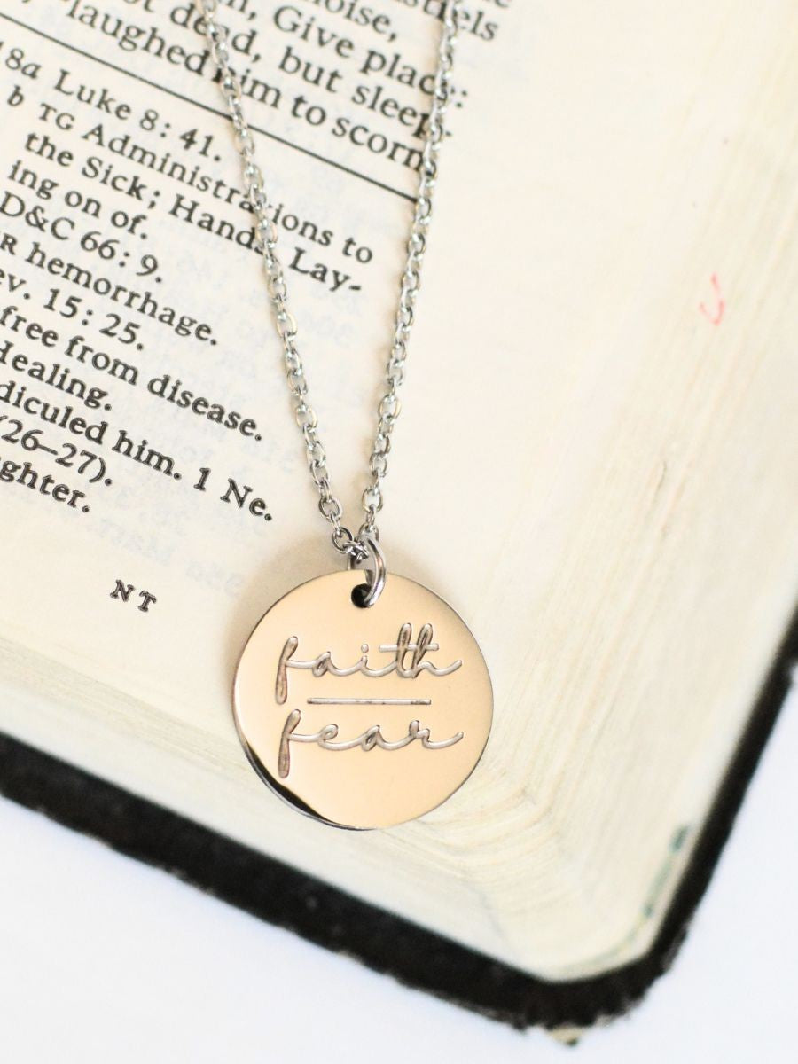 Faith Over Fear Pendant Necklace (D1)