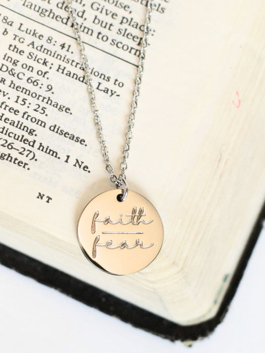 Faith Over Fear Pendant Necklace