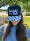 Wonderfully Made Black Polka Dot Puff Embroidered Hat