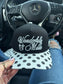 Wonderfully Made Black Polka Dot Puff Embroidered Hat