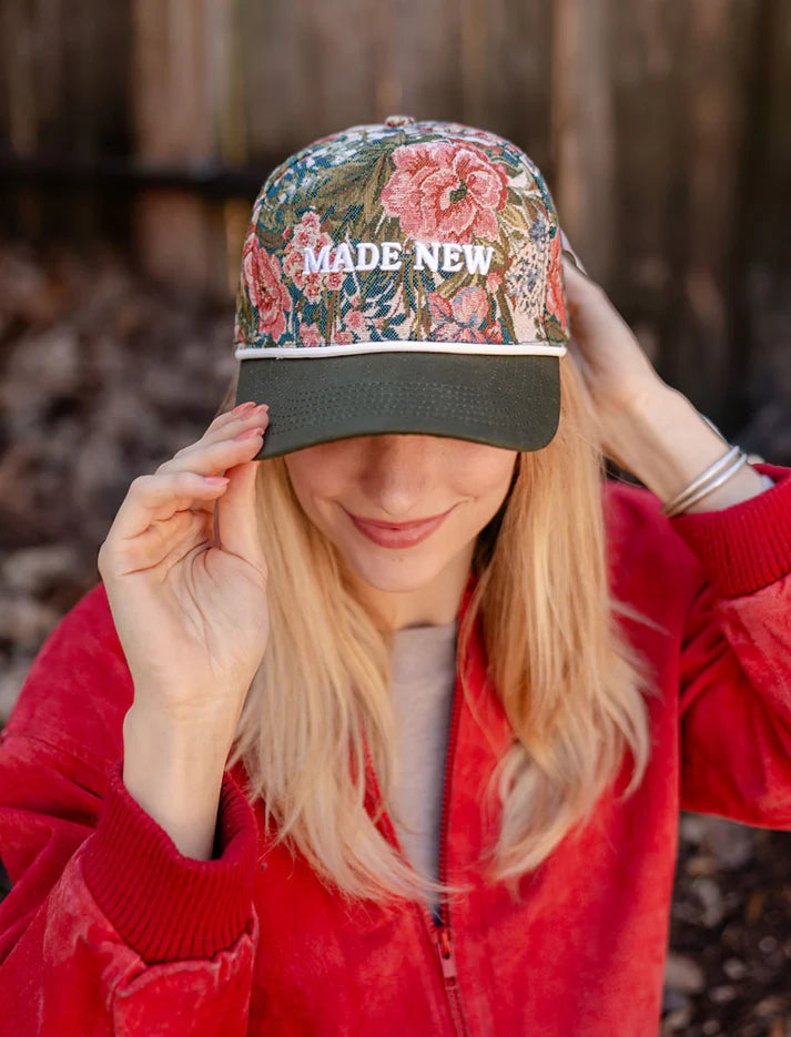 Made New Floral Puff Embroidered Hat