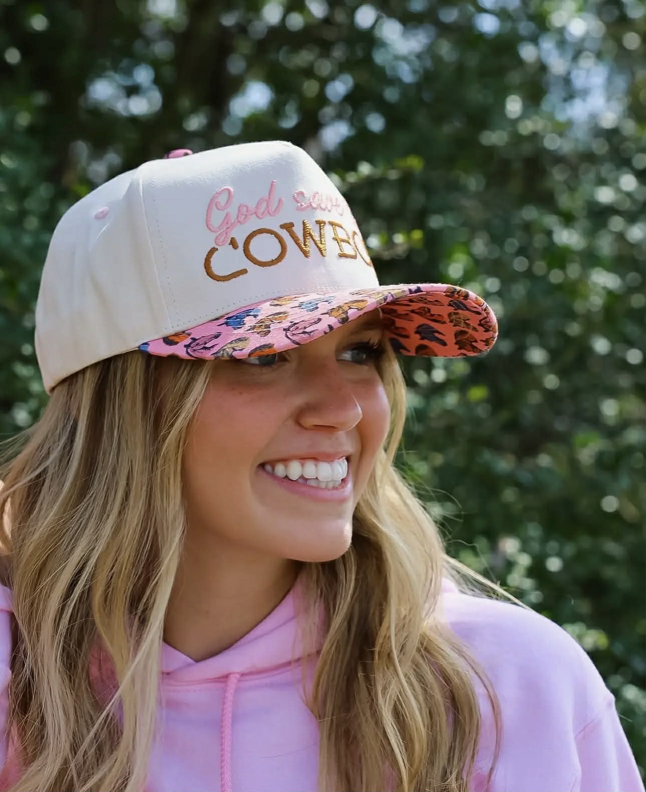 God Save The Cowboy Embroidered Hat