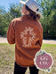 Floral Cross Embroidered Brown Denim Jacket, Embroidered Jacket, Christian Denim Jacket, Christian Gift