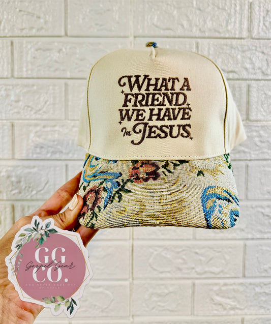 What A Friend We Have In Jesus Embroidered Hat, Embroidered Christian Hat, Christian Dad Hat, Christian Gift