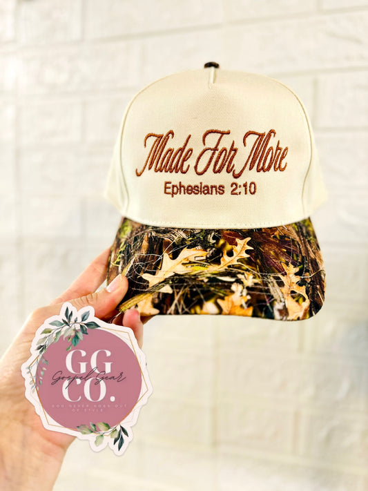 Made For More Embroidered Hat, Embroidered Christian Hat, Christian Hat, Trendy Hat, Christian Gift