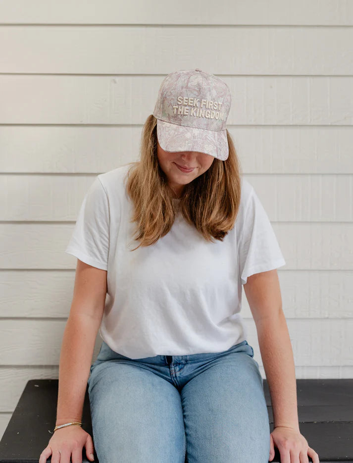Seek First The Kingdom Puff Embroidered Hat
