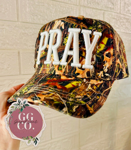 PRAY Puff Embroidered Hat