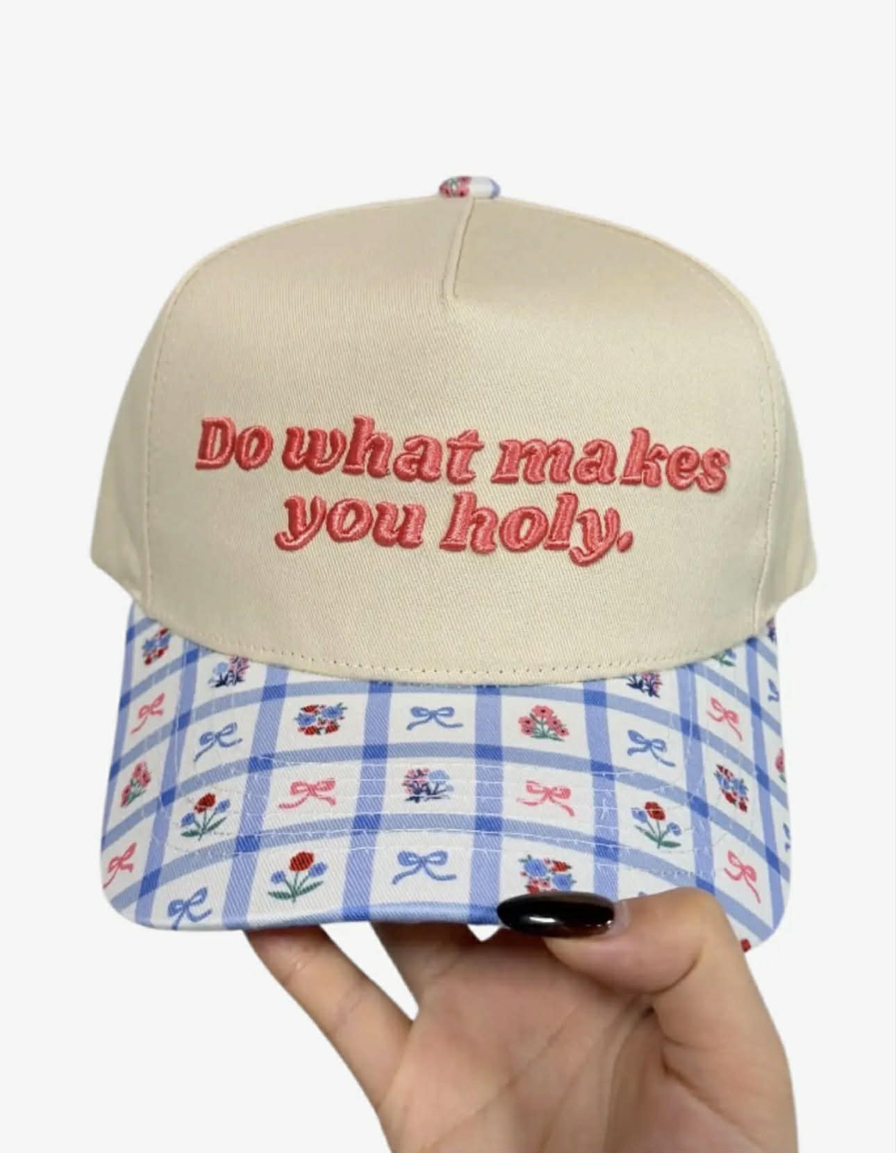Do What Makes You Holy Puff Embroidered Hat