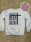 Dear Person Behind Me Need Prayer - Ash Grey Crewneck/Black Graphic - Ready To Ship