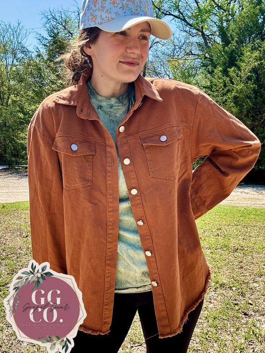 Floral Cross Embroidered Brown Denim Jacket, Embroidered Jacket, Christian Denim Jacket, Christian Gift