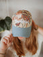 Glory To God Floral Puff Embroidered Hat