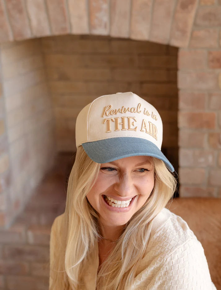 Revival Is In The Air Puff Embroidered Hat