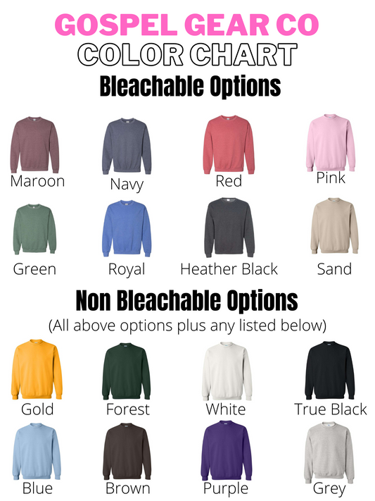 the color chart for a sweater with different colors