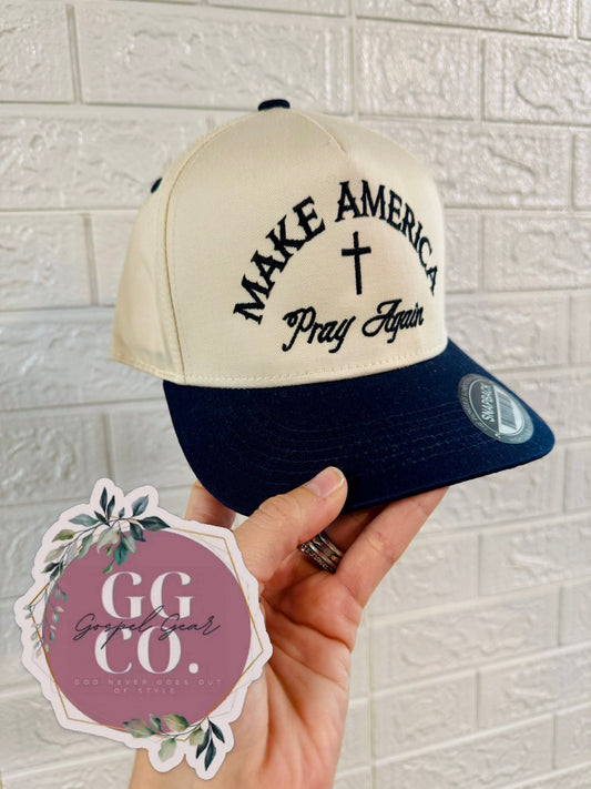 Make America Pray Again Embroidered Hat, Embroidered Christian Hat, Christian Dad Hat, Christian Gift, Embroidered Vintage Hat, Christian Gift
