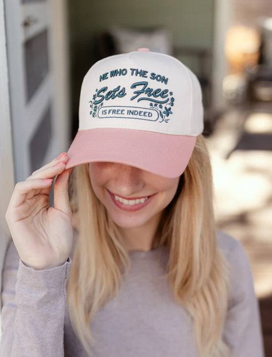 He Who The Son Sets Free Puff Embroidered Hat