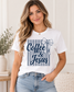 Coffee & Jesus Stripes Graphic Shirt