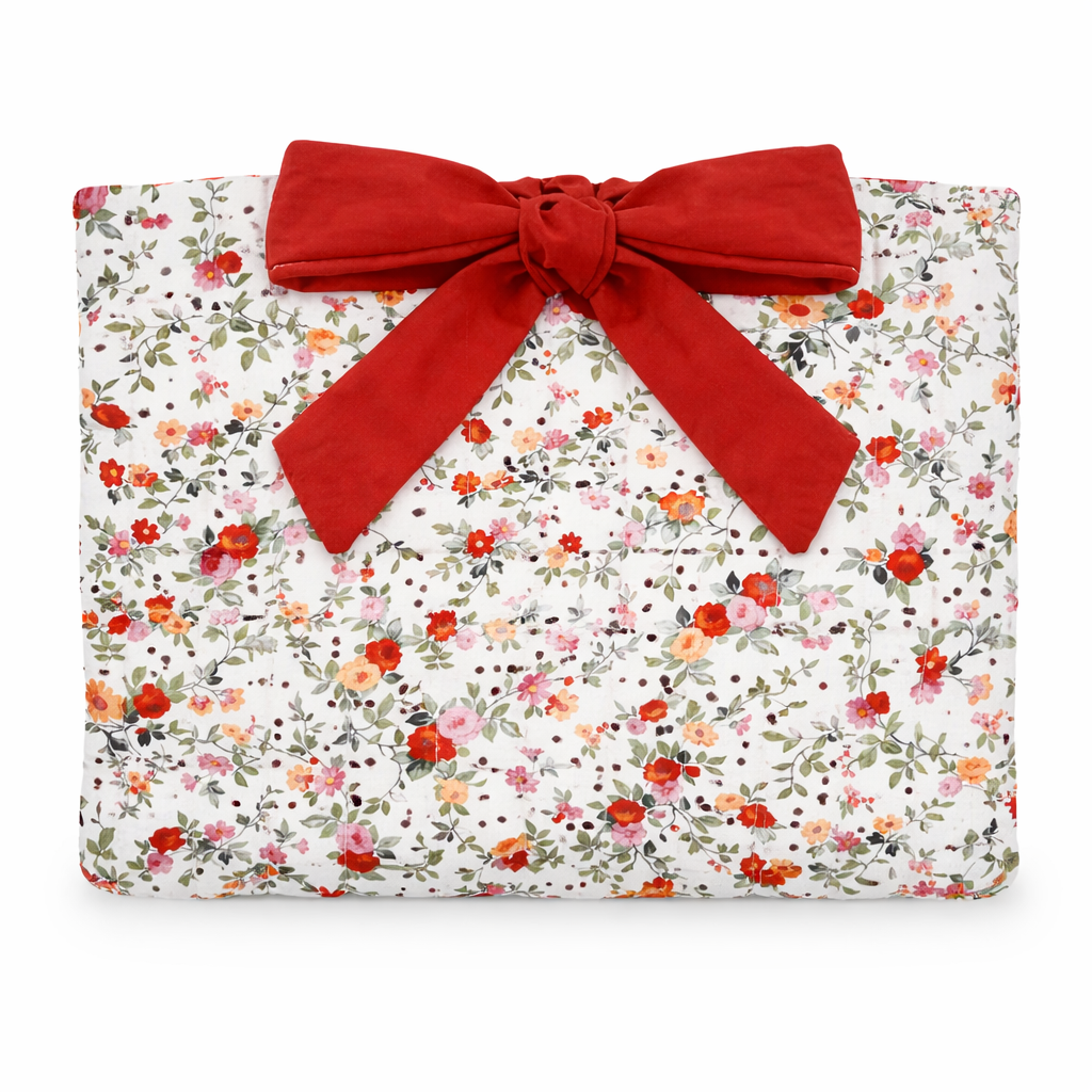 Floral Quilted Bible Bow Bag - Christian Bible Bag - Womens Bible Cover - Quilt Bible Bow Bag - Floral Bible Cover - Christian Gift