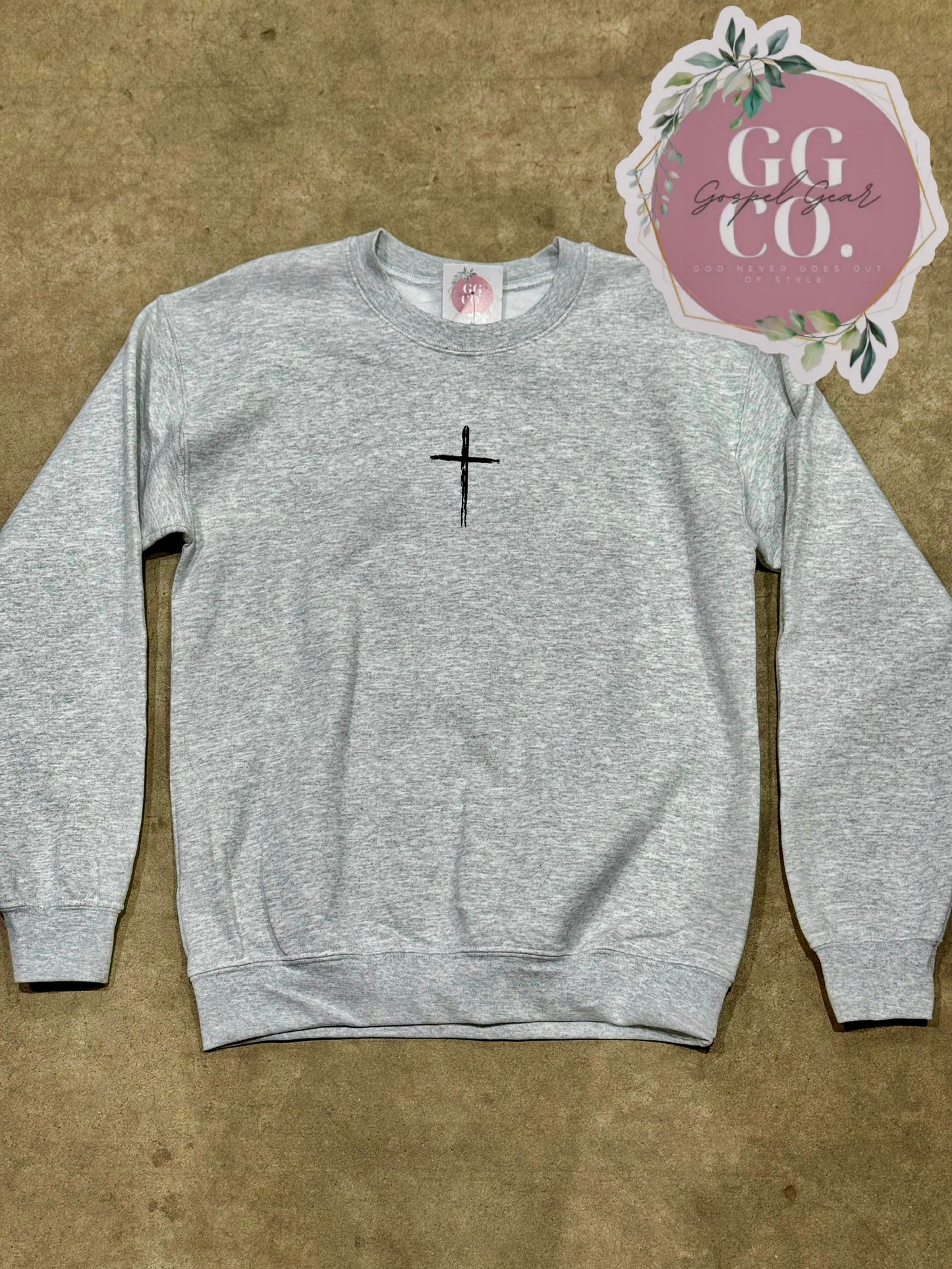 Dear Person Behind Me Need Prayer - Ash Grey Crewneck/Black Graphic - Ready To Ship