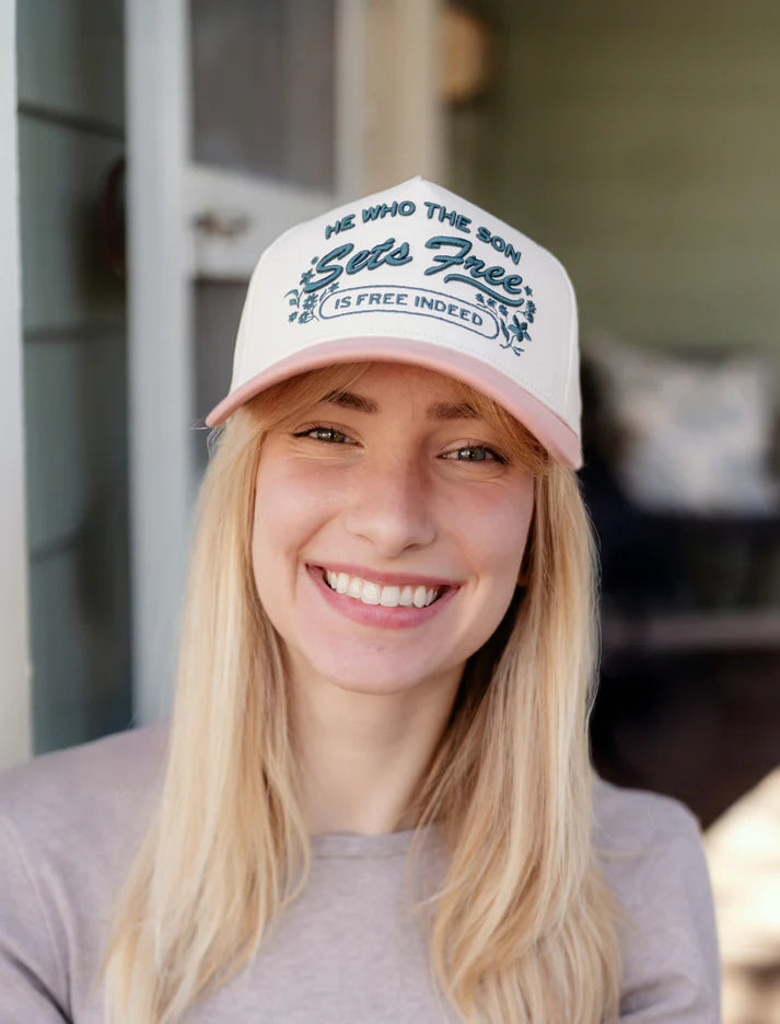 He Who The Son Sets Free Puff Embroidered Hat