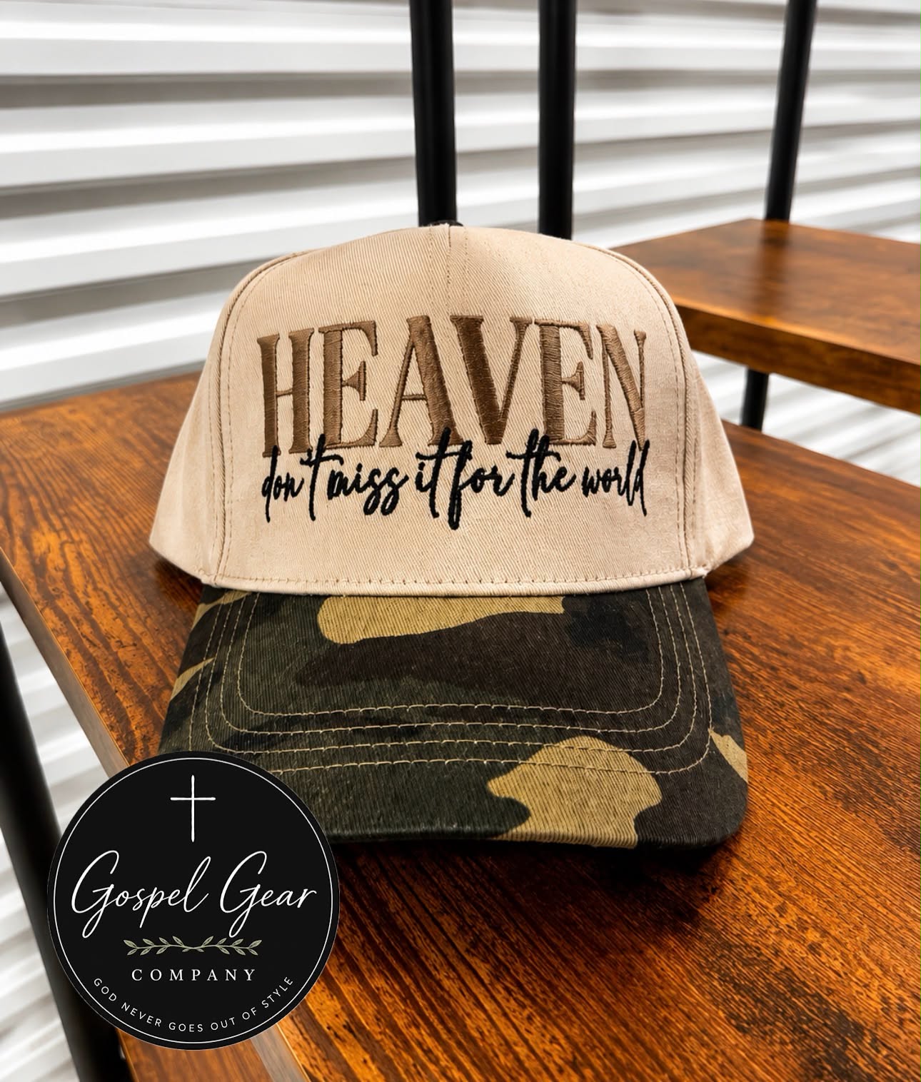 Heaven Don't Miss It For The World Embroidered Hat