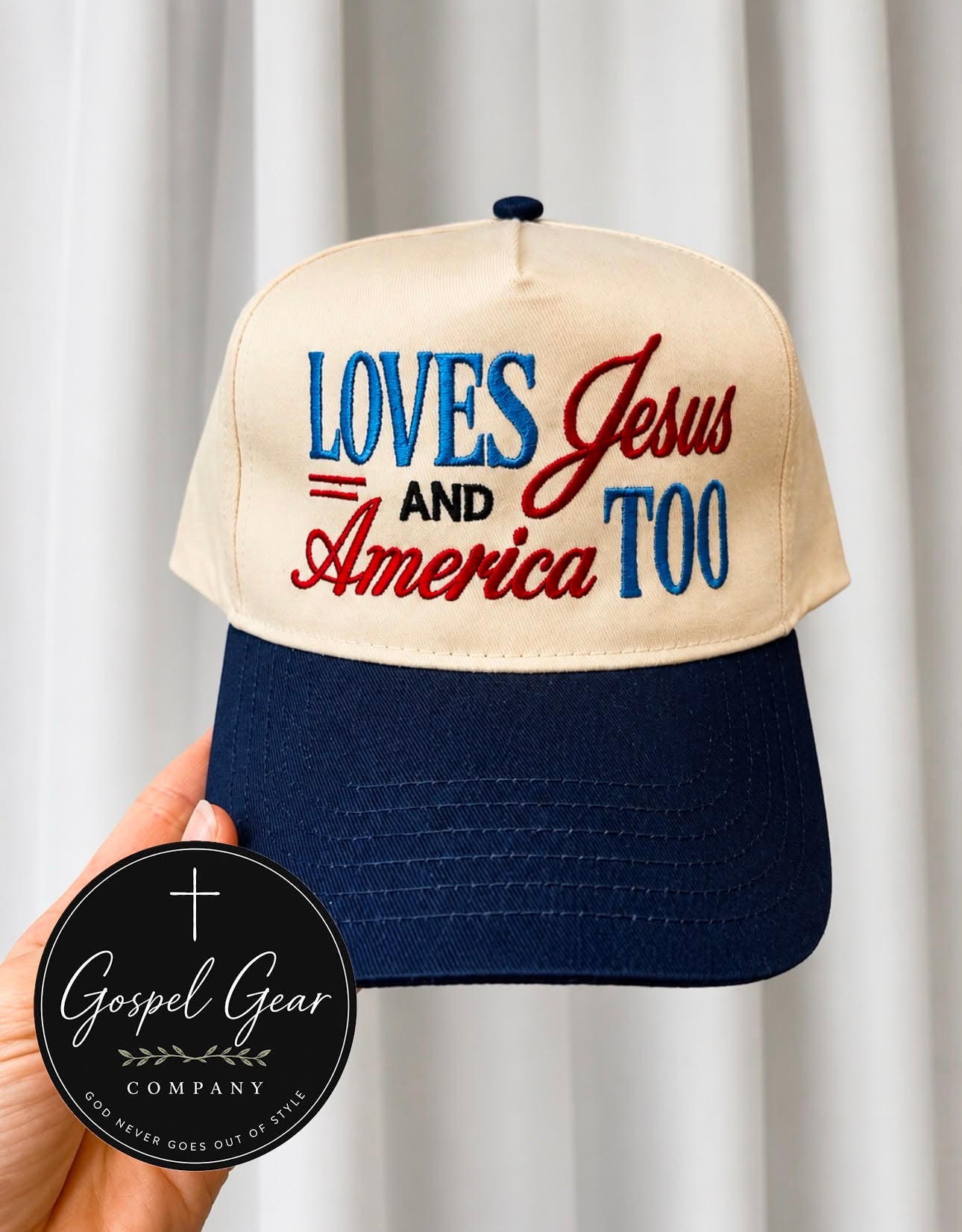 Jesus And America Embroidered Hat
