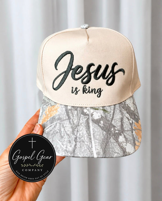 Jesus Is King Embroidered Hat