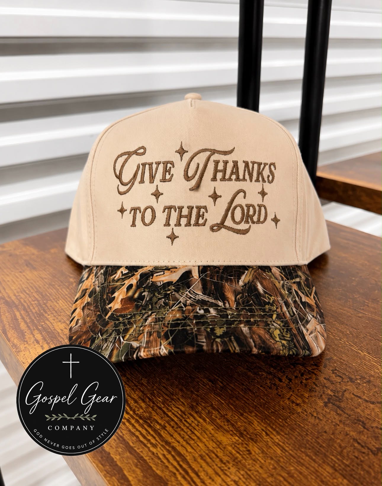 Give Thanks To The Lord Embroidered Hat