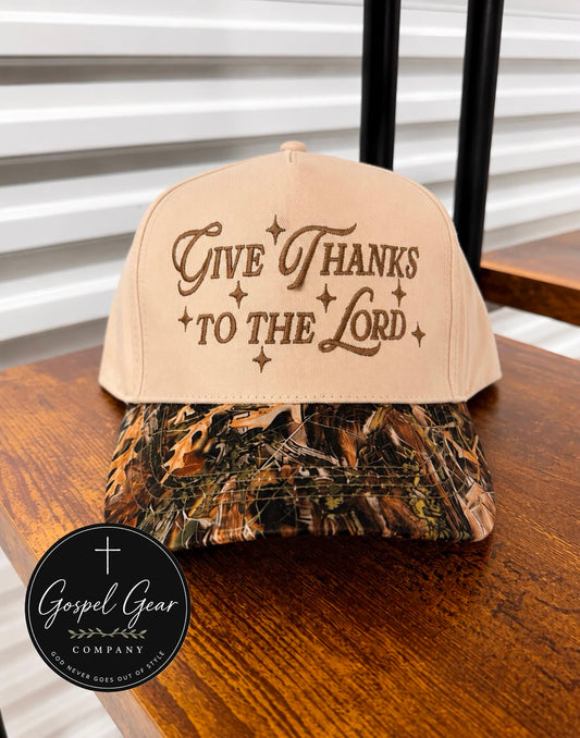 Give Thanks To The Lord Embroidered Hat