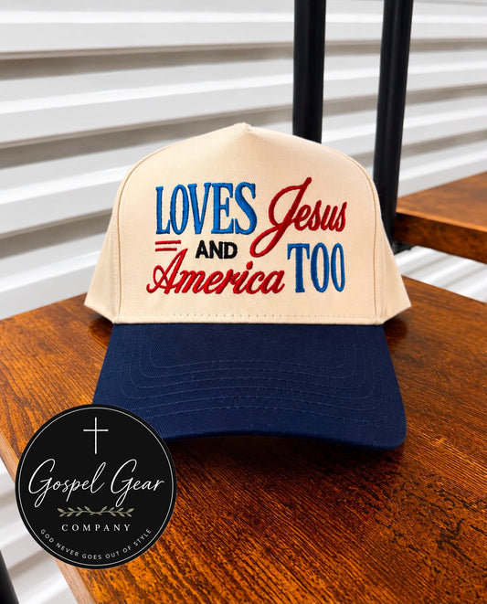Jesus And America Embroidered Hat