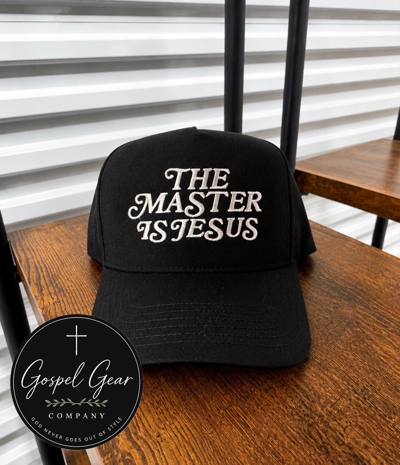 The Master Is Jesus Embroidered Hat