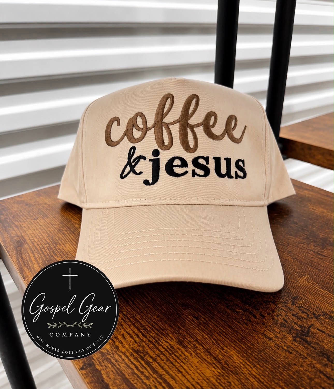 Jesus And Coffee Embroidered Hat