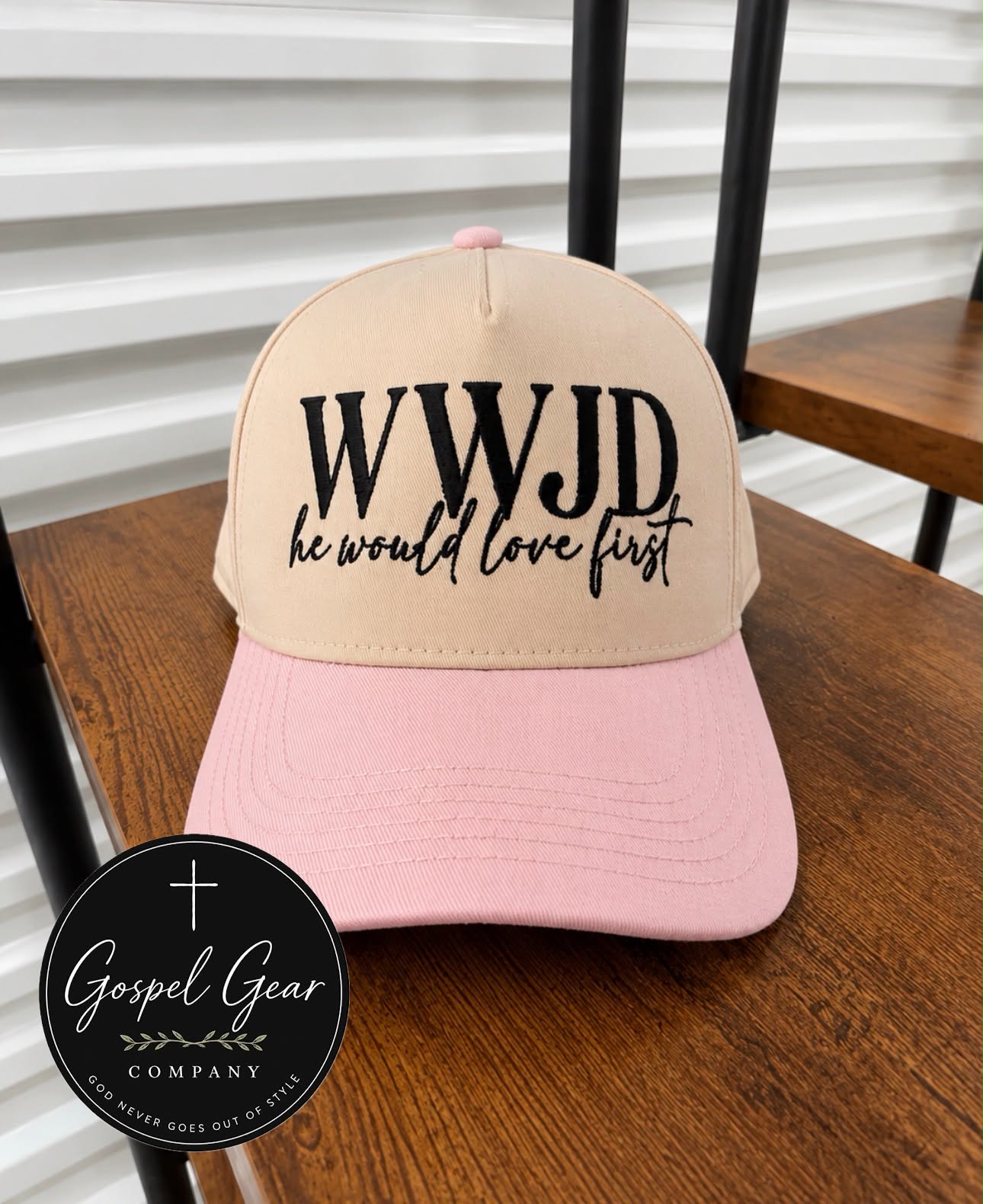 WWJD He Would Love First Embroidered Hat
