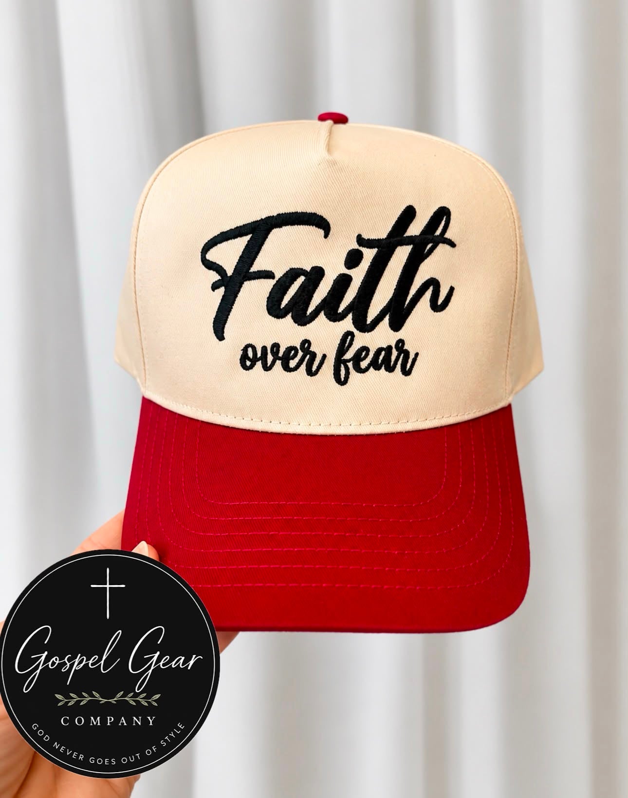 Faith Over Fear Embroidered Hat