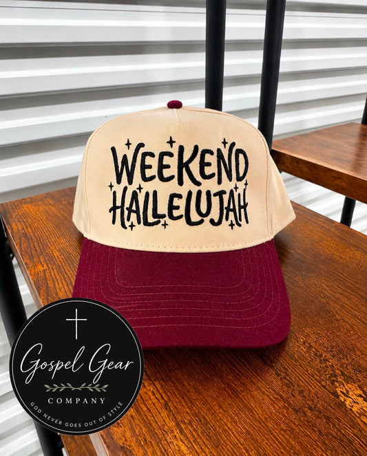 Weekend Hallelujah Embroidered Hat