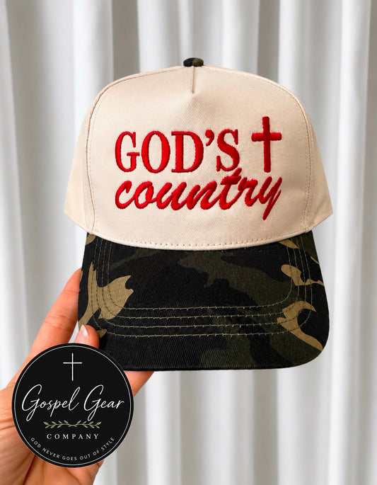 God's Country Embroidered Hat
