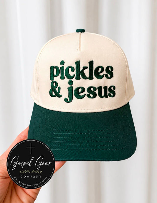 Pickles And Jesus Embroidered Hat