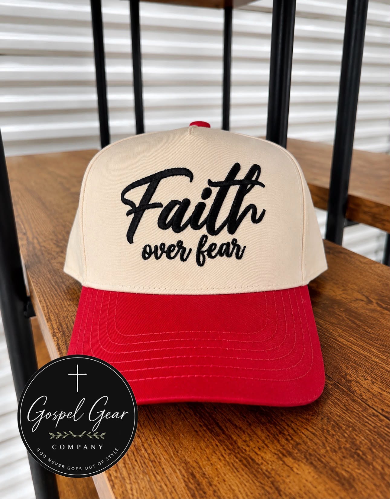 Faith Over Fear Embroidered Hat