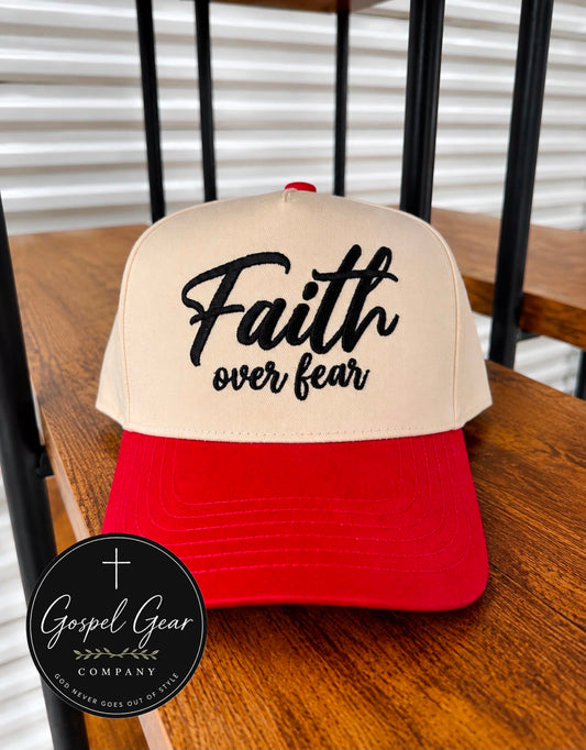 Faith Over Fear Embroidered Hat
