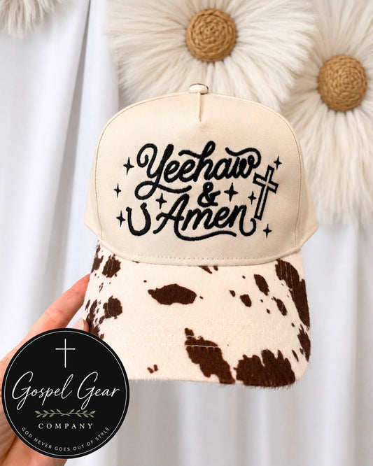 Yeehaw And Amen Embroidered Hat