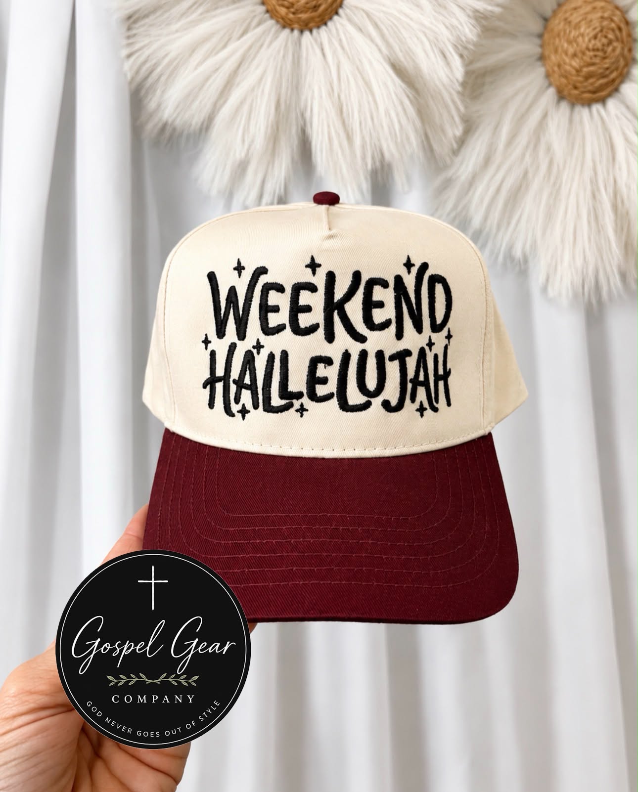 Weekend Hallelujah Embroidered Hat
