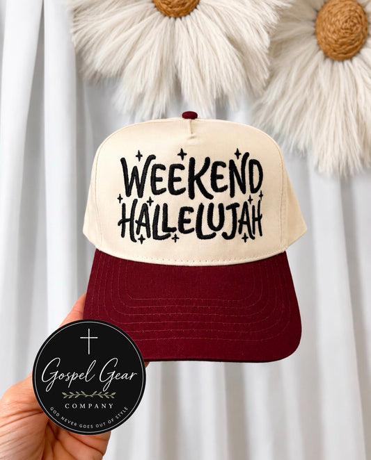 Weekend Hallelujah Embroidered Hat
