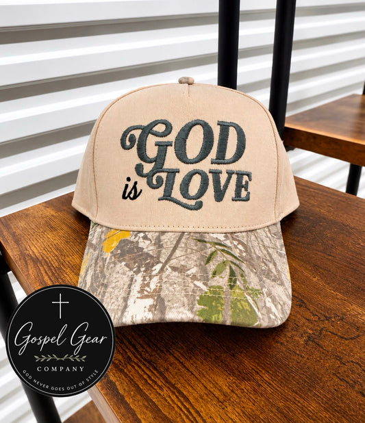 God Is Love Embroidered Hat