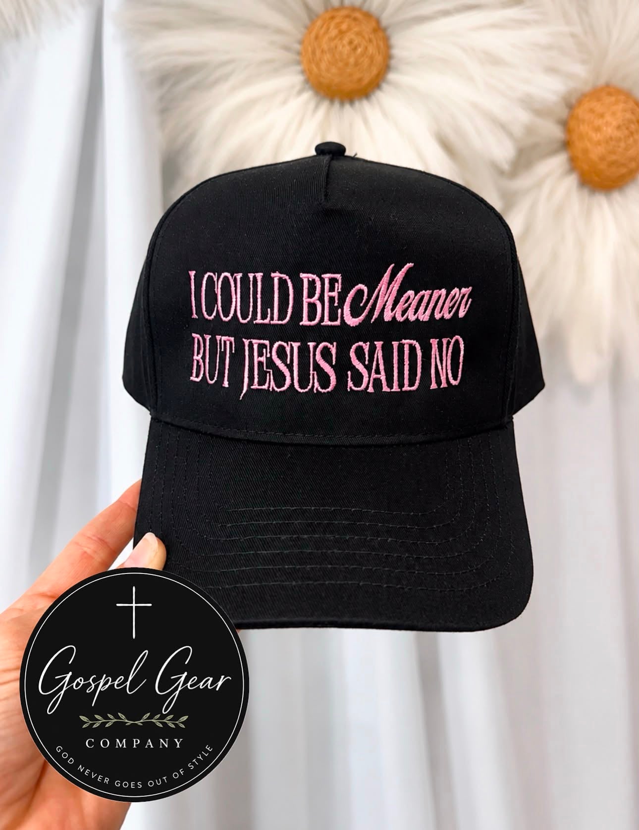 I Could Be Meaner Embroidered Hat
