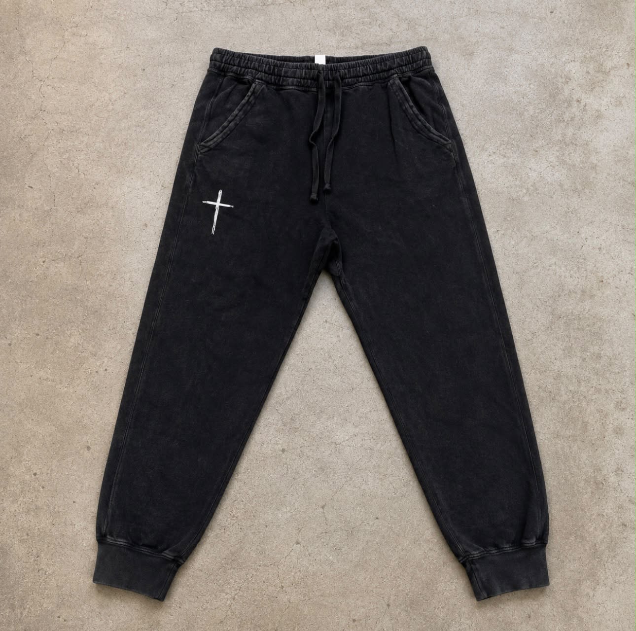 Cross Acid Washed Sweatpants