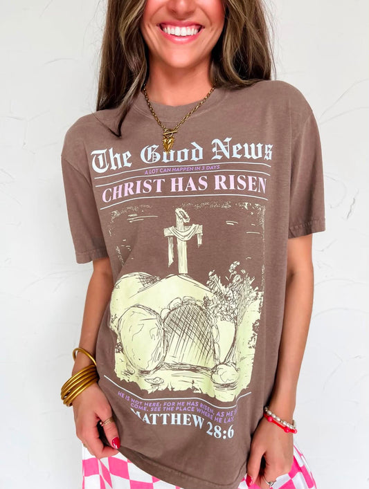 The Good News - Espresso Comfort Colors Tee