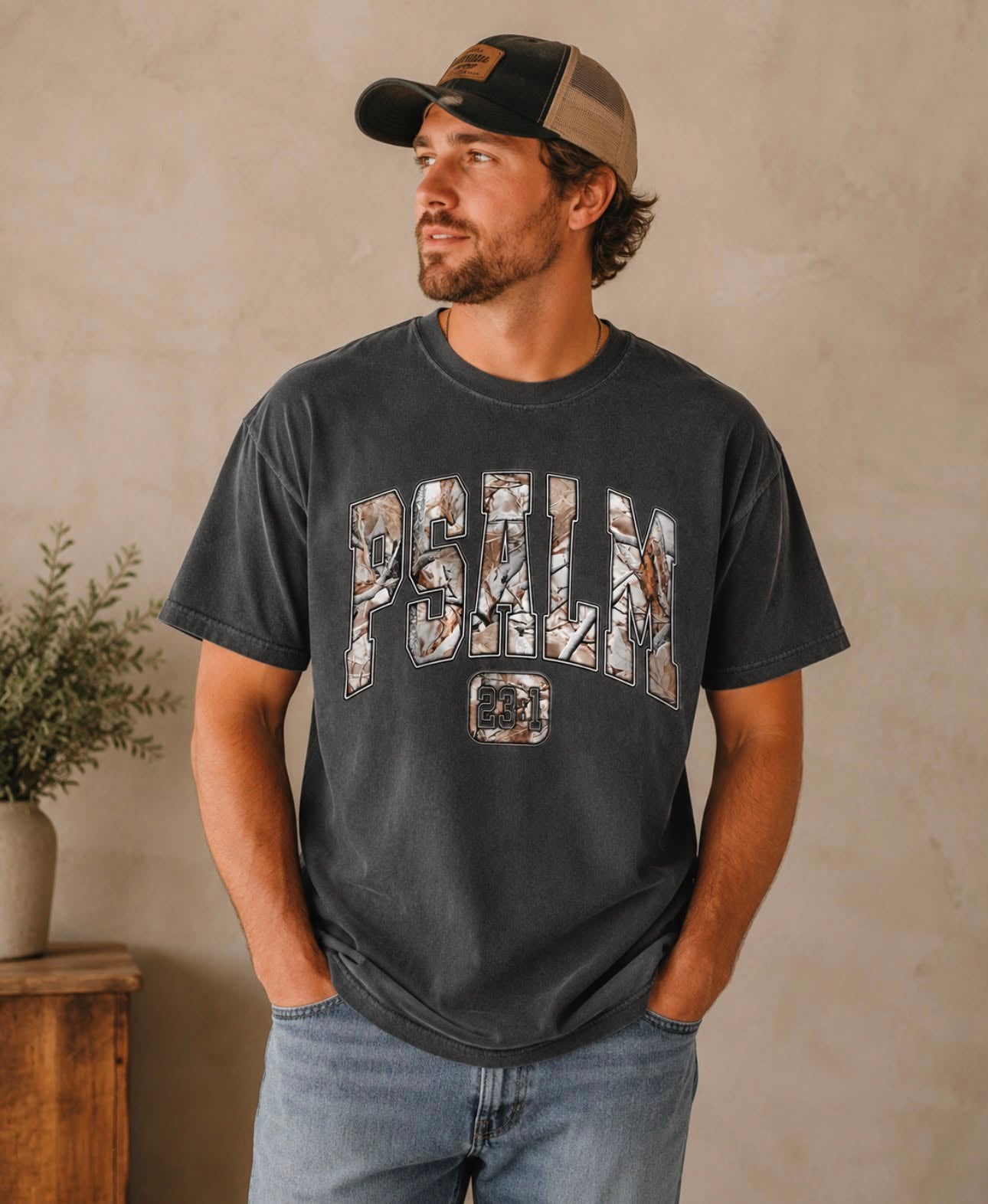 Psalm 23:1 - Pepper Comfort Colors Tee