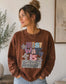 His Way Is Better Patchwork- Coca Brown Crewneck Sweatshirt