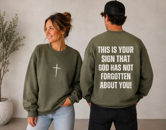 This Is Your Sign - Military Green Crewneck Sweatshirt
