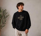 The Jesus Saves Club - Embroidered Black Crewneck Sweatshirt