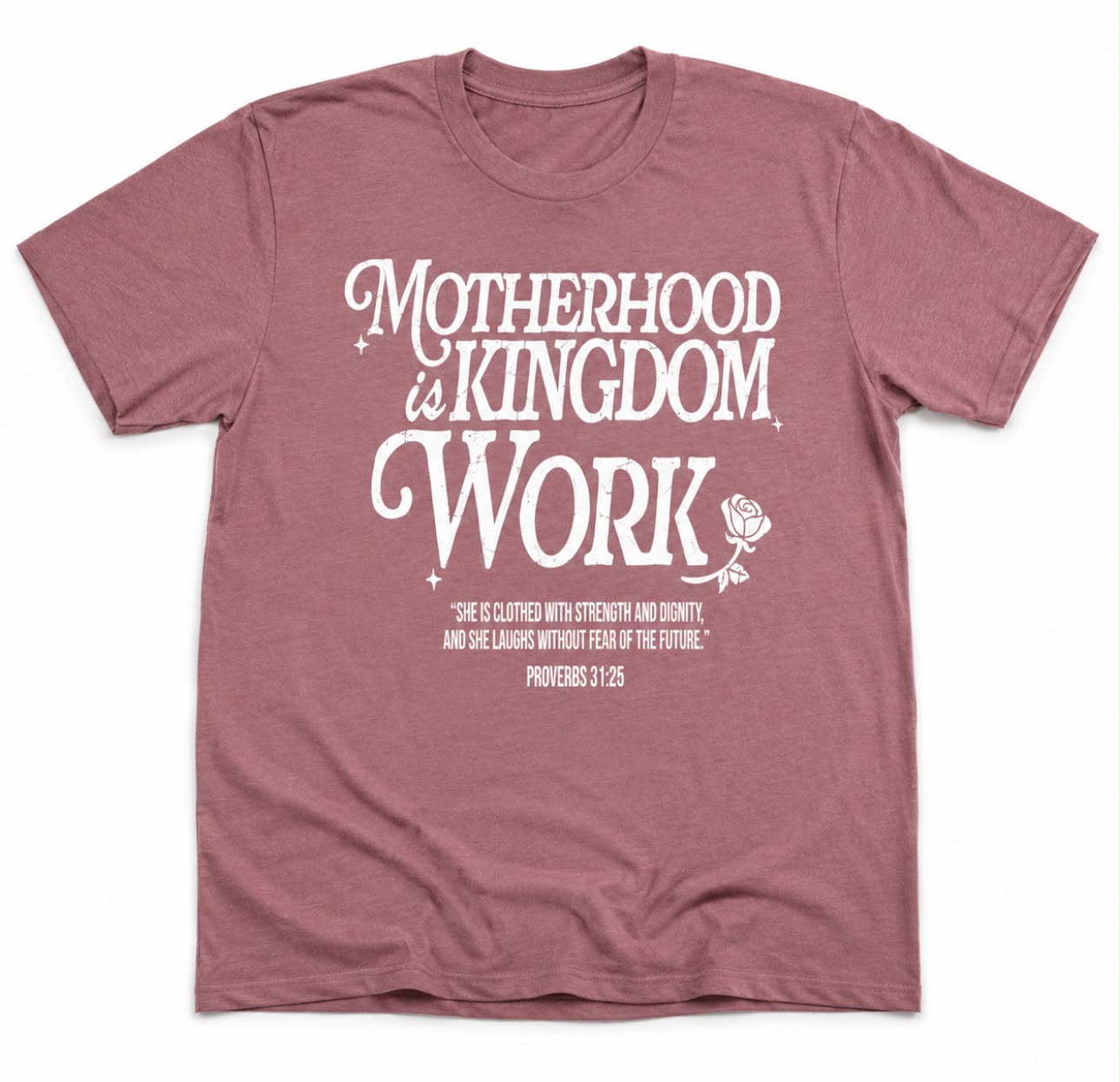 Motherhood Is Kingdom Work - Mauve Bella Canvas Tee